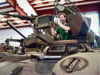 Misha mans the cannon