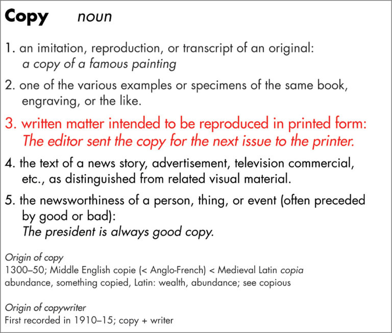 What is “copy?” Colin Campbell, Copywriter